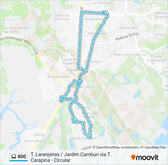 800 Bus Line Map
