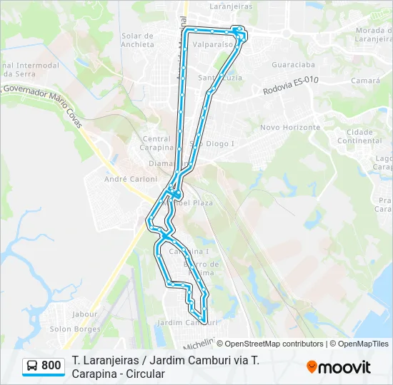 800 Bus Line Map