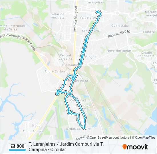 800 Bus Line Map