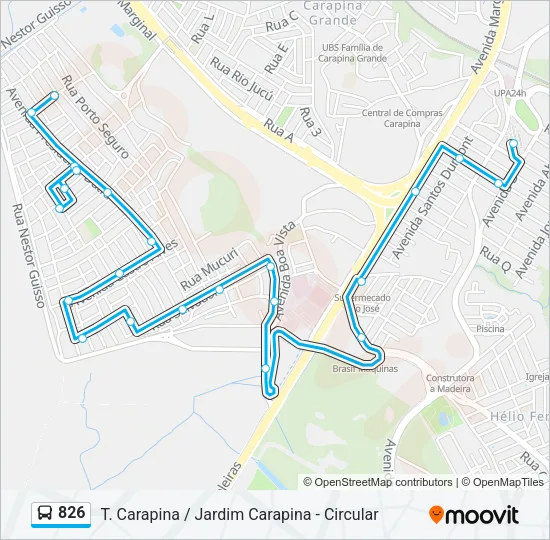 826 Bus Line Map