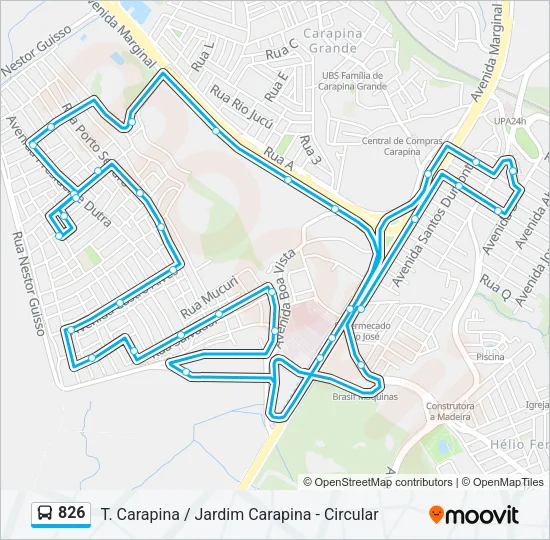 826 Bus Line Map