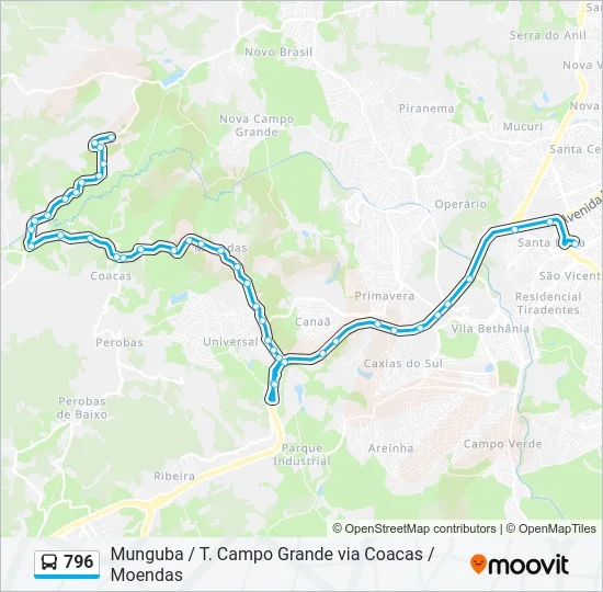 796 Bus Line Map