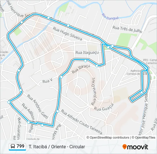 799 Bus Line Map