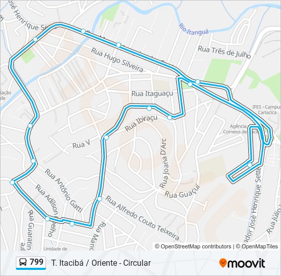 799 bus Line Map