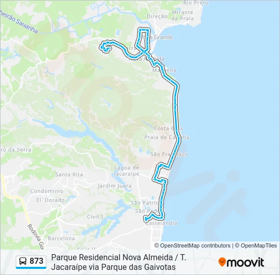 873 Bus Line Map