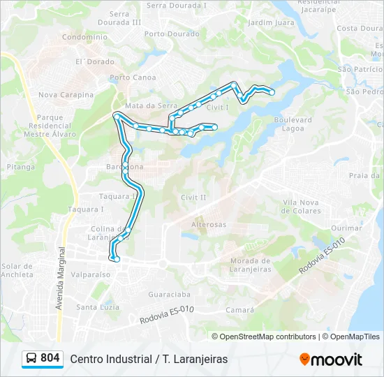 804 Bus Line Map