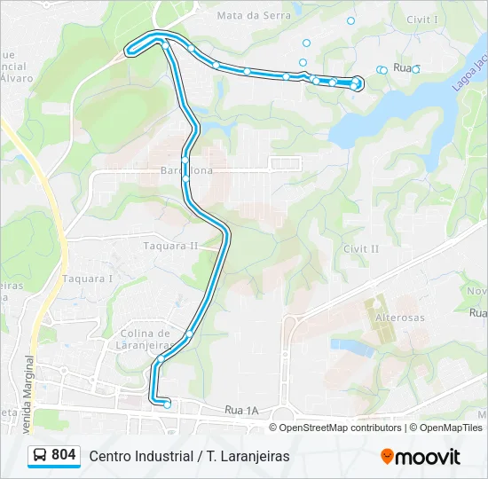 804 Bus Line Map
