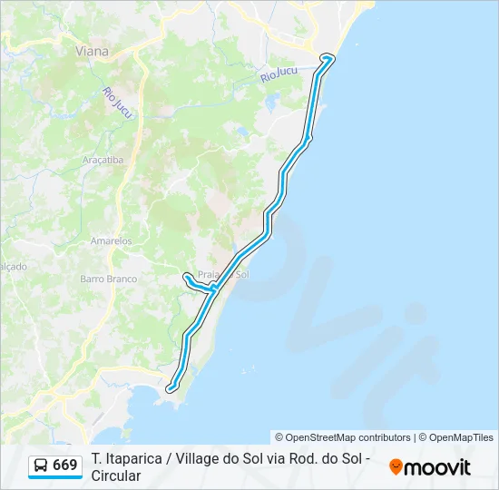 669 Bus Line Map