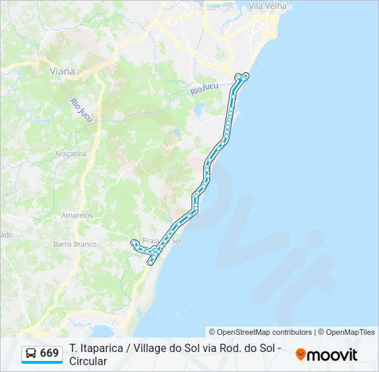 669 Bus Line Map