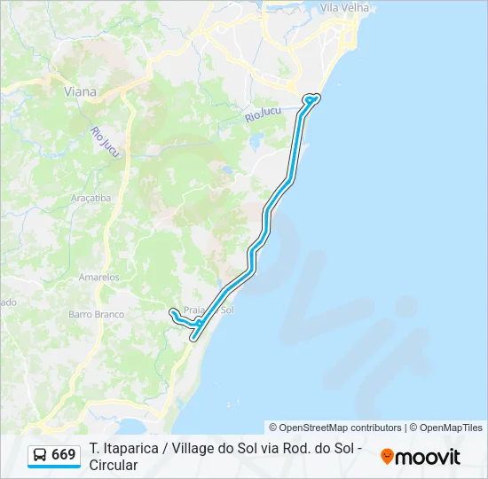 669 Bus Line Map