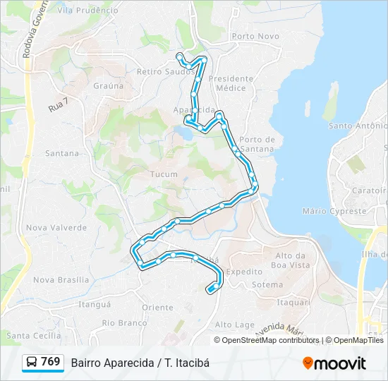 769 Bus Line Map