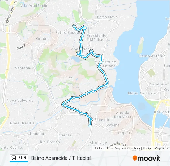 769 Bus Line Map