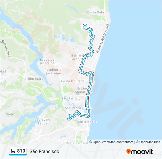 810 Bus Line Map
