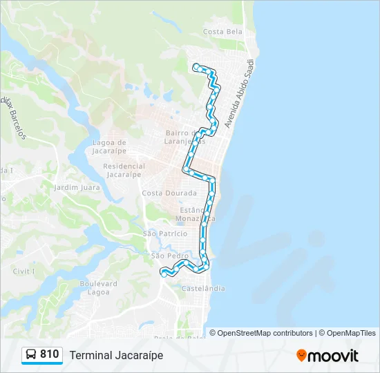 810 Bus Line Map