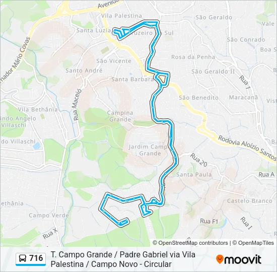 716 Bus Line Map