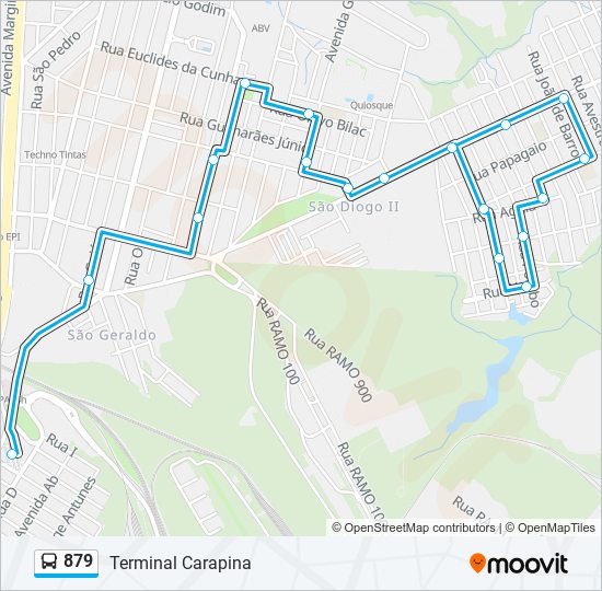 879 bus Line Map