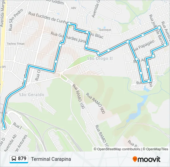 879 Bus Line Map