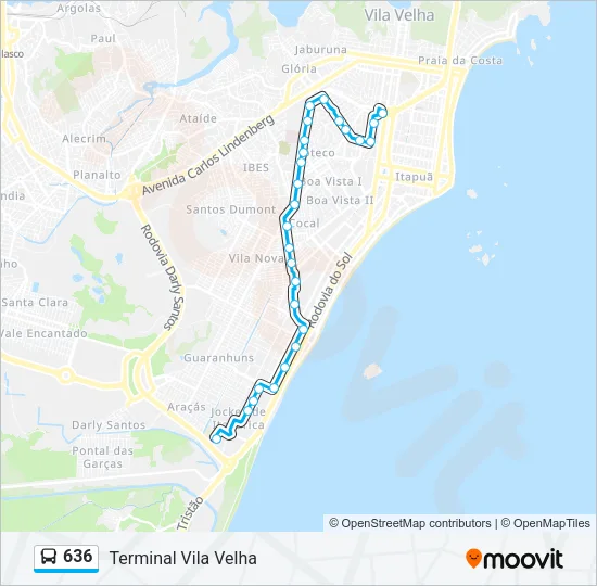 636 Bus Line Map