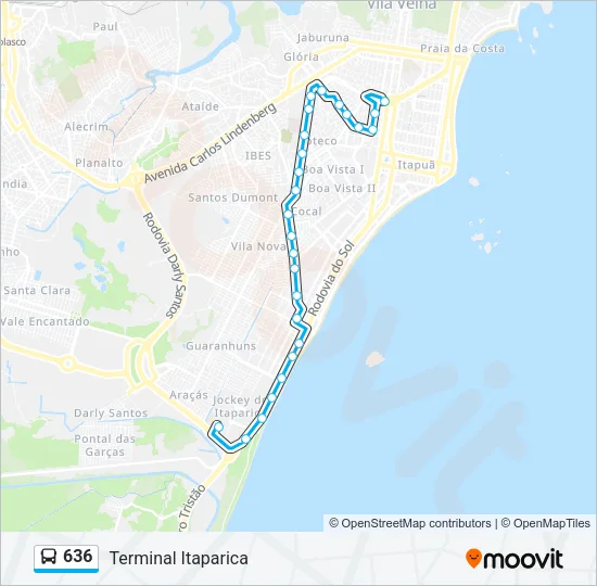 636 Bus Line Map