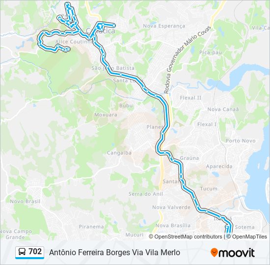 702 bus Line Map