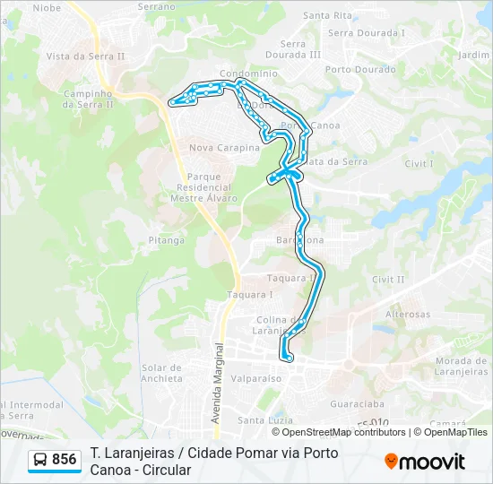 856 Bus Line Map