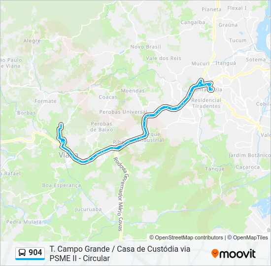 904 Bus Line Map