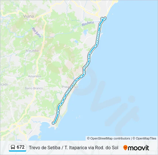 672 Bus Line Map