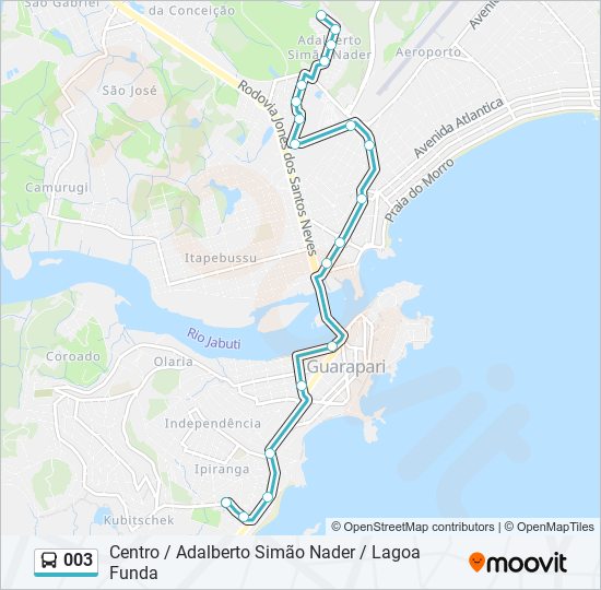 003 bus Line Map