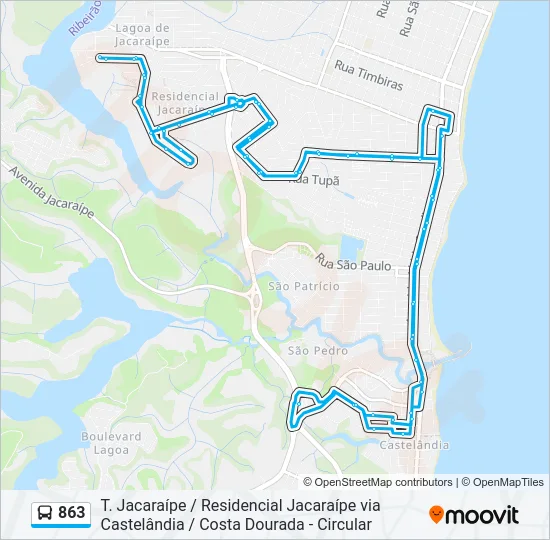 863 Bus Line Map