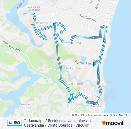 863 Bus Line Map