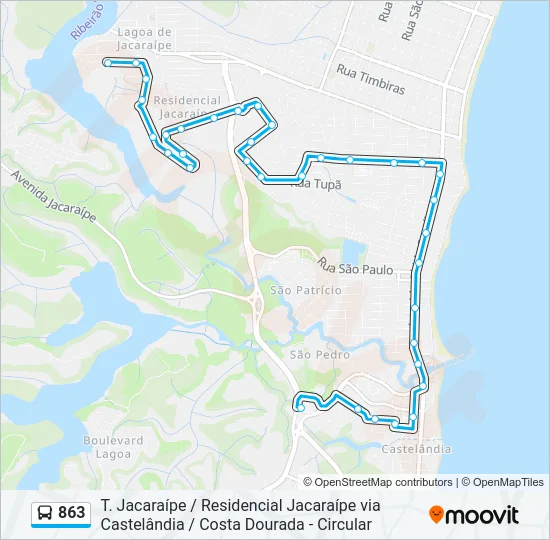 863 Bus Line Map