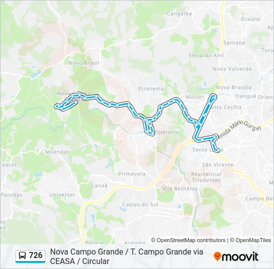 726 Bus Line Map