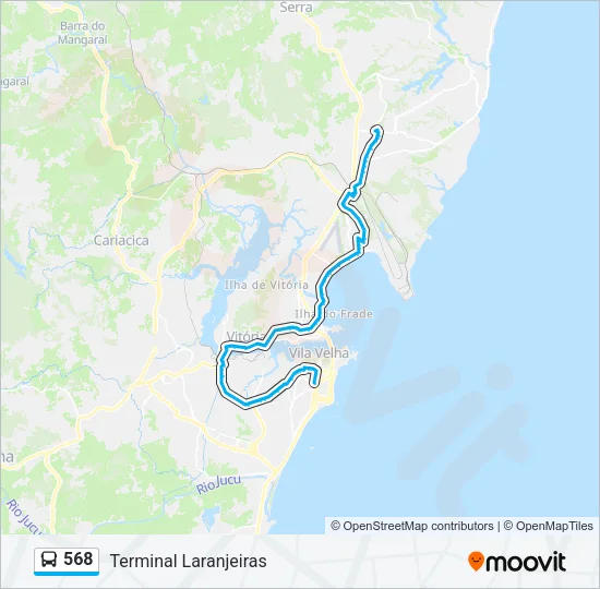 568 Bus Line Map