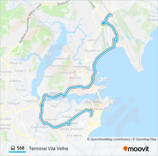 568 Bus Line Map