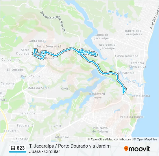 823 Bus Line Map