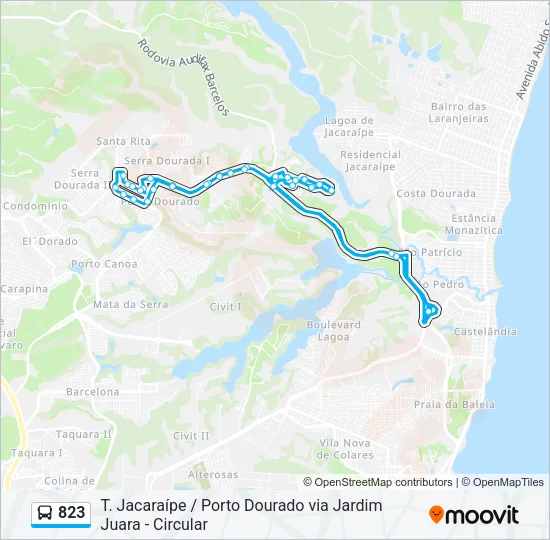 823 Bus Line Map