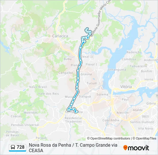 728 Bus Line Map