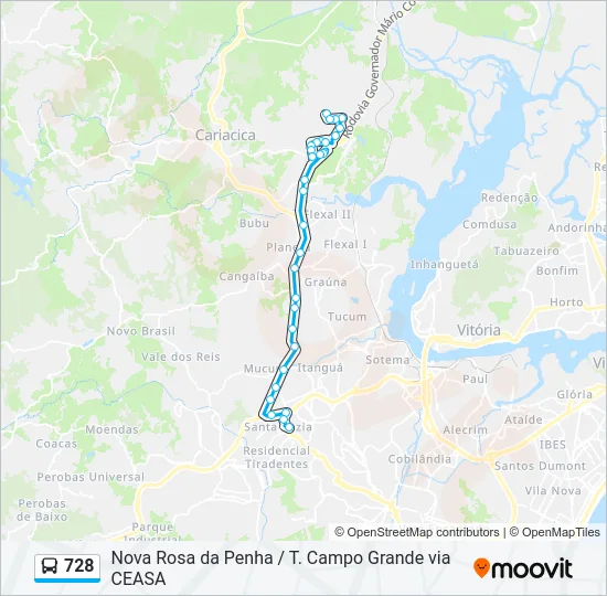 728 Bus Line Map