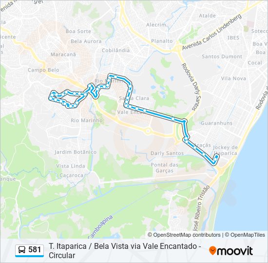 581 bus Line Map