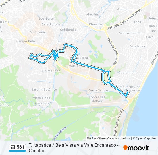 581 bus Line Map