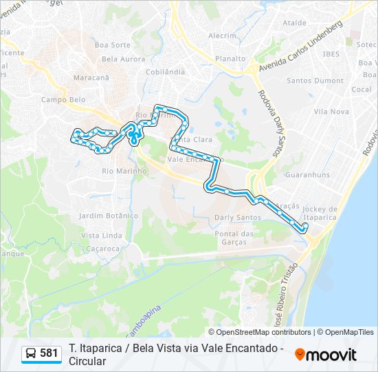 581 bus Line Map