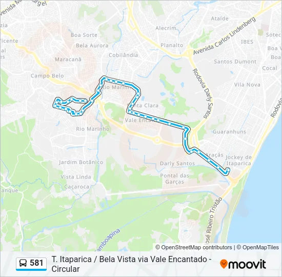 581 Bus Line Map