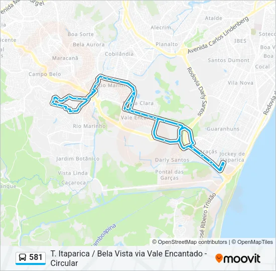 581 Bus Line Map