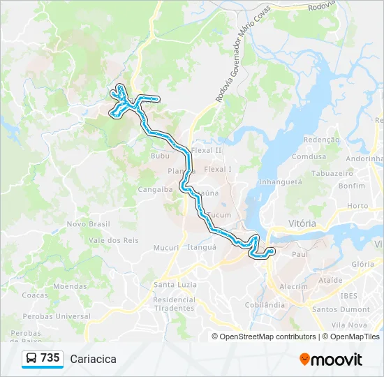 735 Bus Line Map