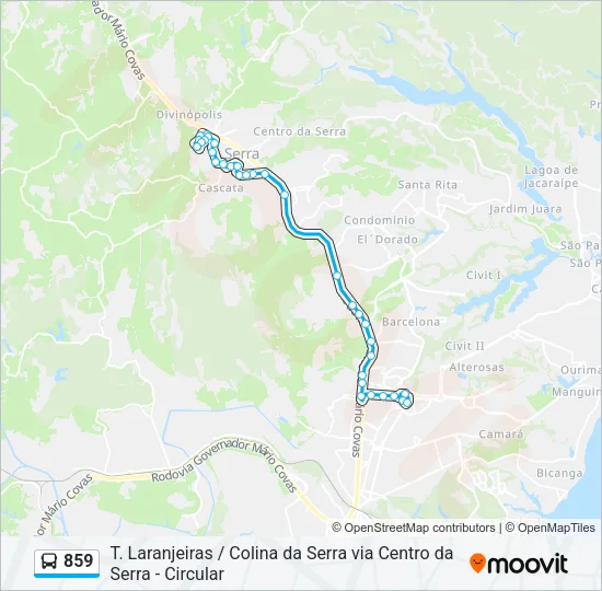 859 Bus Line Map