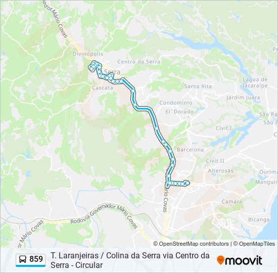 859 bus Line Map