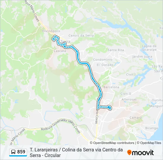 859 Bus Line Map