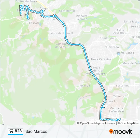 828 Bus Line Map