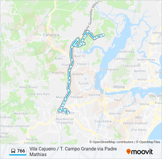 766 bus Line Map