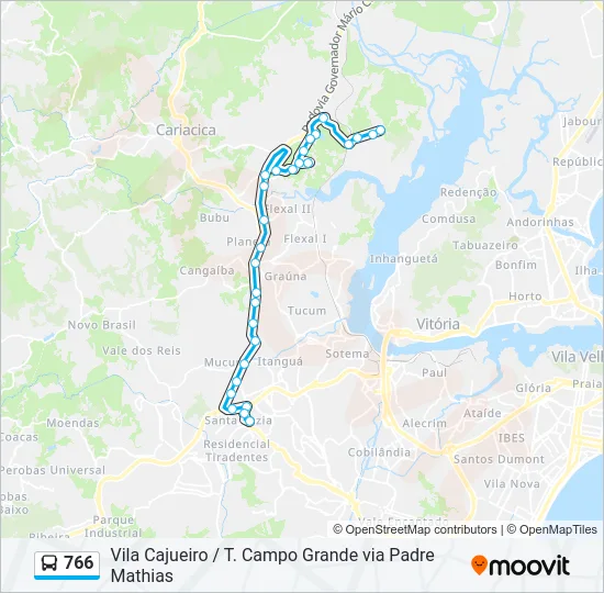 766 Bus Line Map